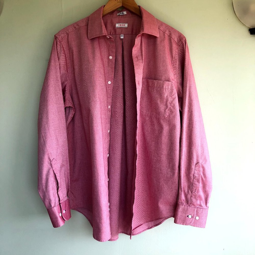 EUC Men's Pink/Salmon Dress Shirt 16.5  34/35